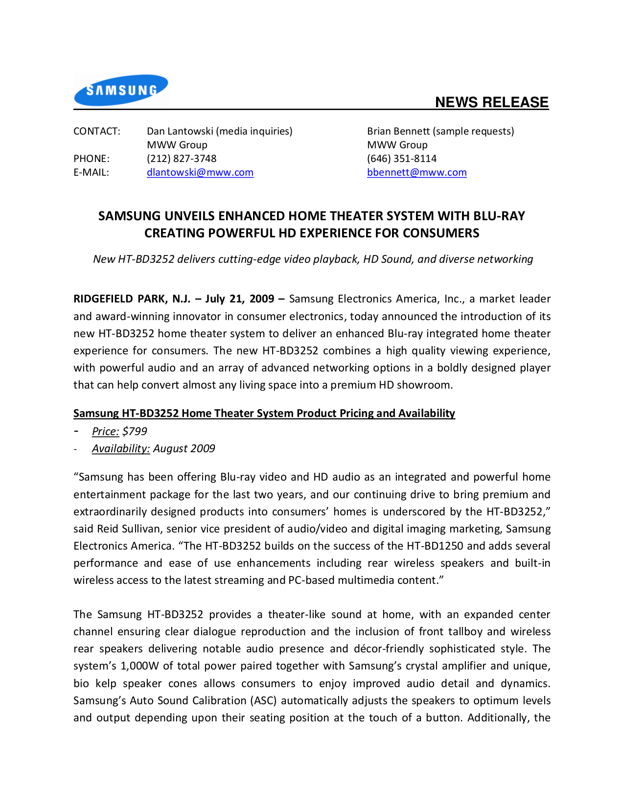 pdf for Samsung Home Theater HT-BD1250 manual