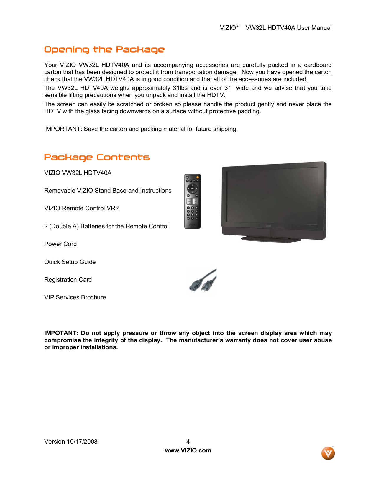 ... service manual 1st page Array - vizio vw32l hdtv40a manual rh  emailcanvas com br