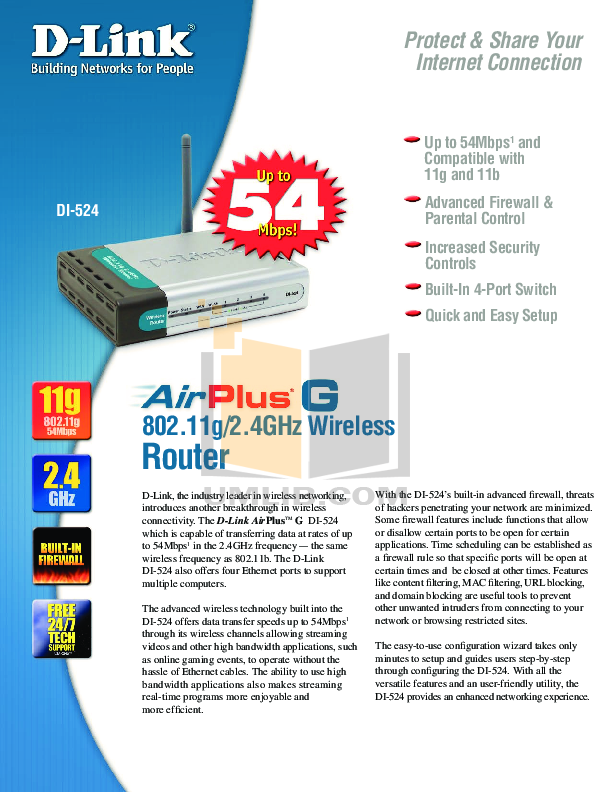 D Link Wireless Router Di 524 Manual