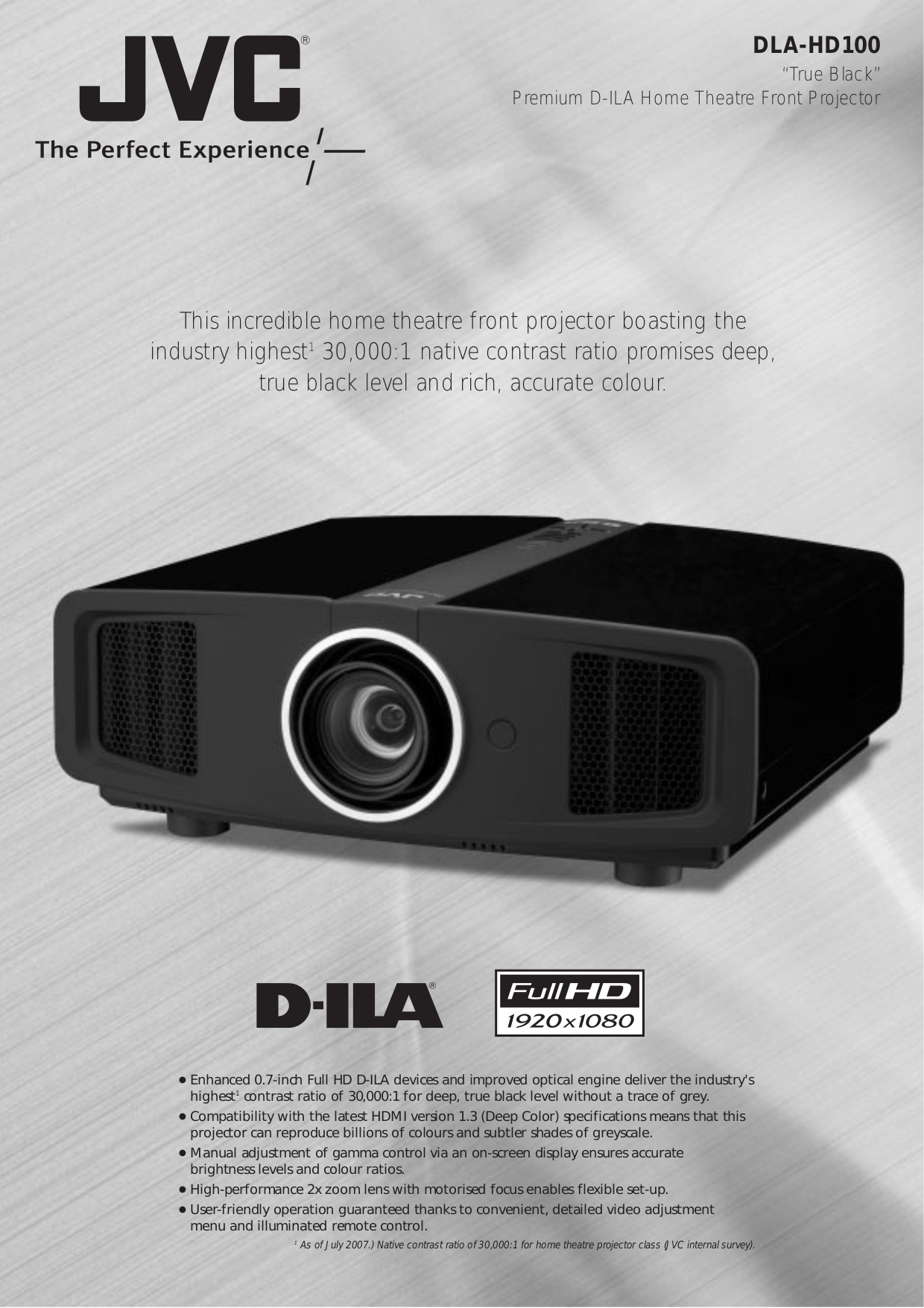 pdf for JVC Projector DLA-HD100 manual