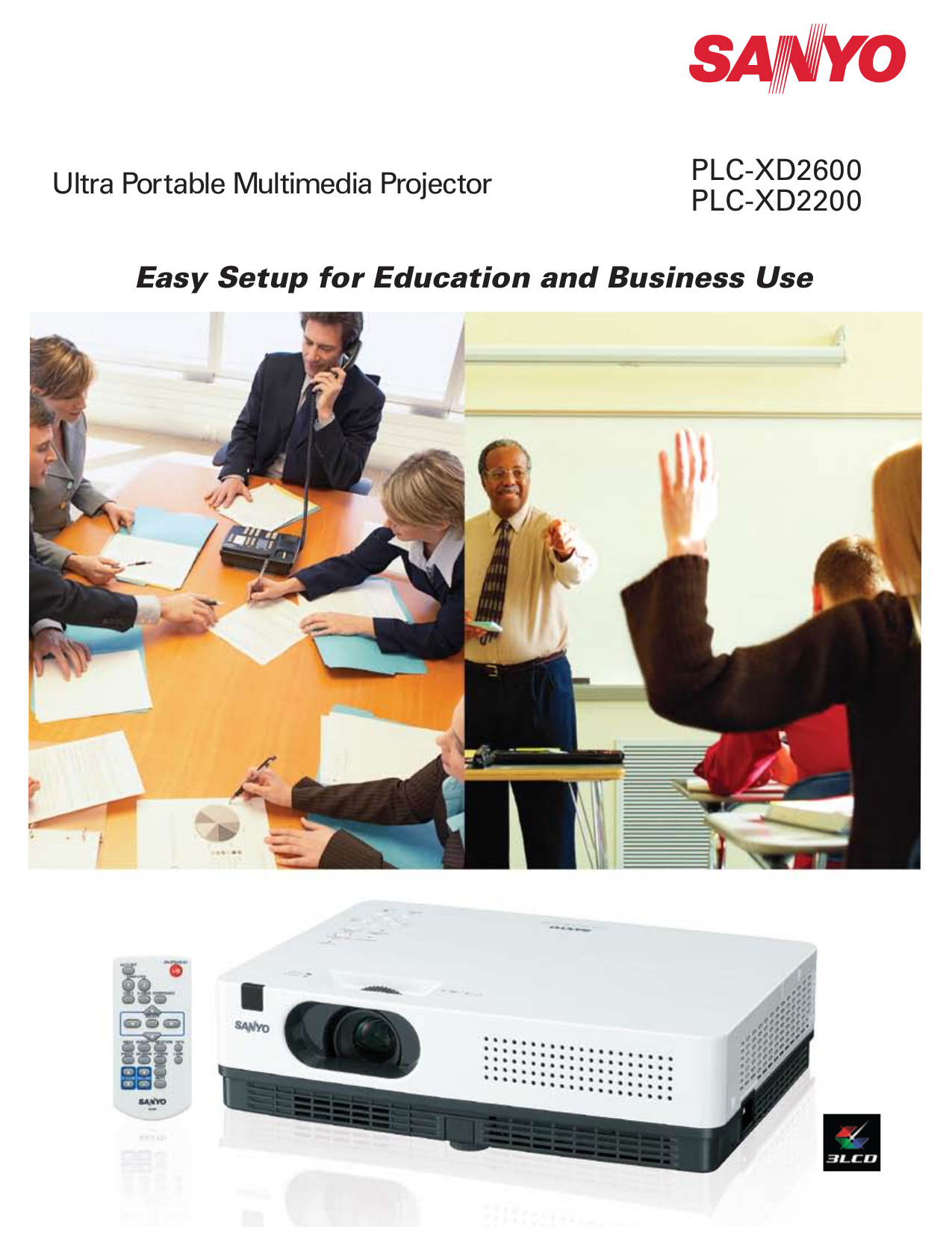 PDF manual for Sanyo Projector PLCXD2200