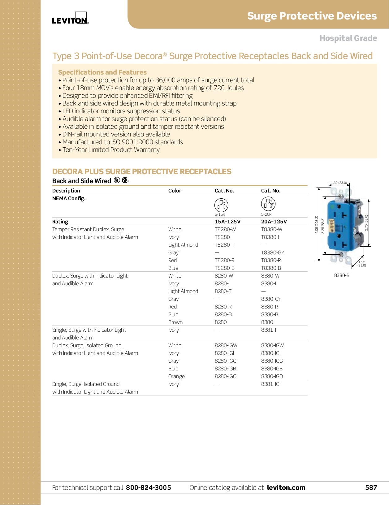 ... Leviton Other 52000 Series 52412-DS3 Surge Suppressors pdf page preview ...