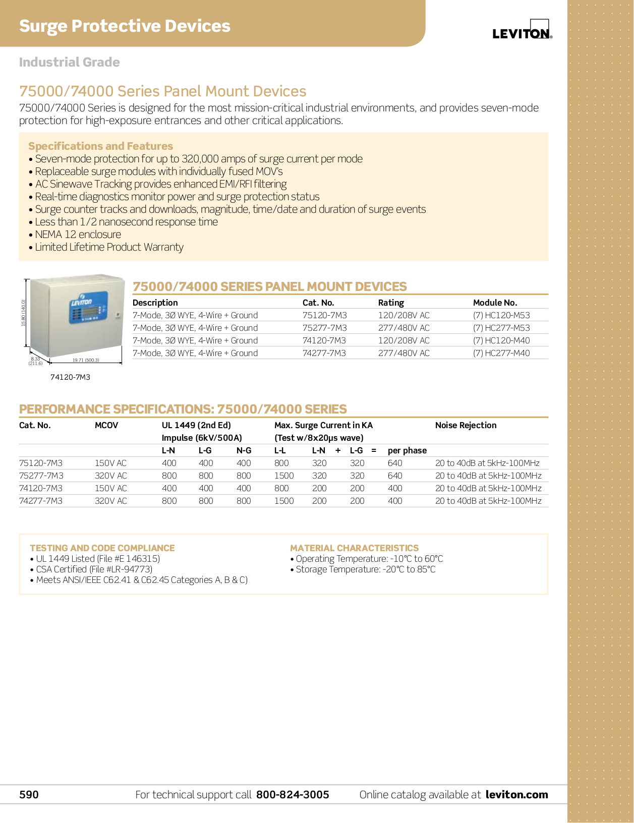 ... Leviton Other 52000 Series 52412-DS3 Surge Suppressors pdf page preview ...