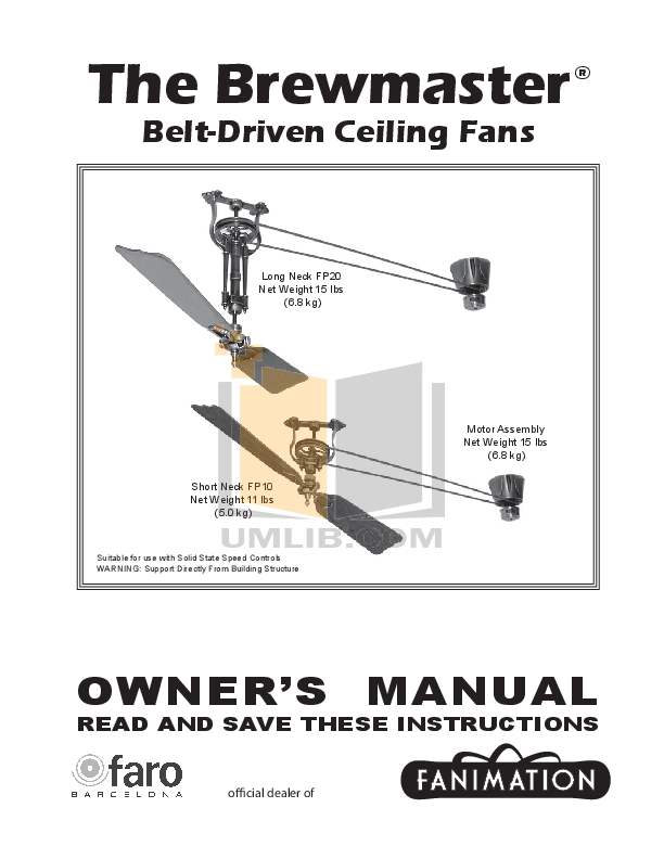 Download Free Pdf For Fanimation Brewmaster Fp20 Ceiling Fans