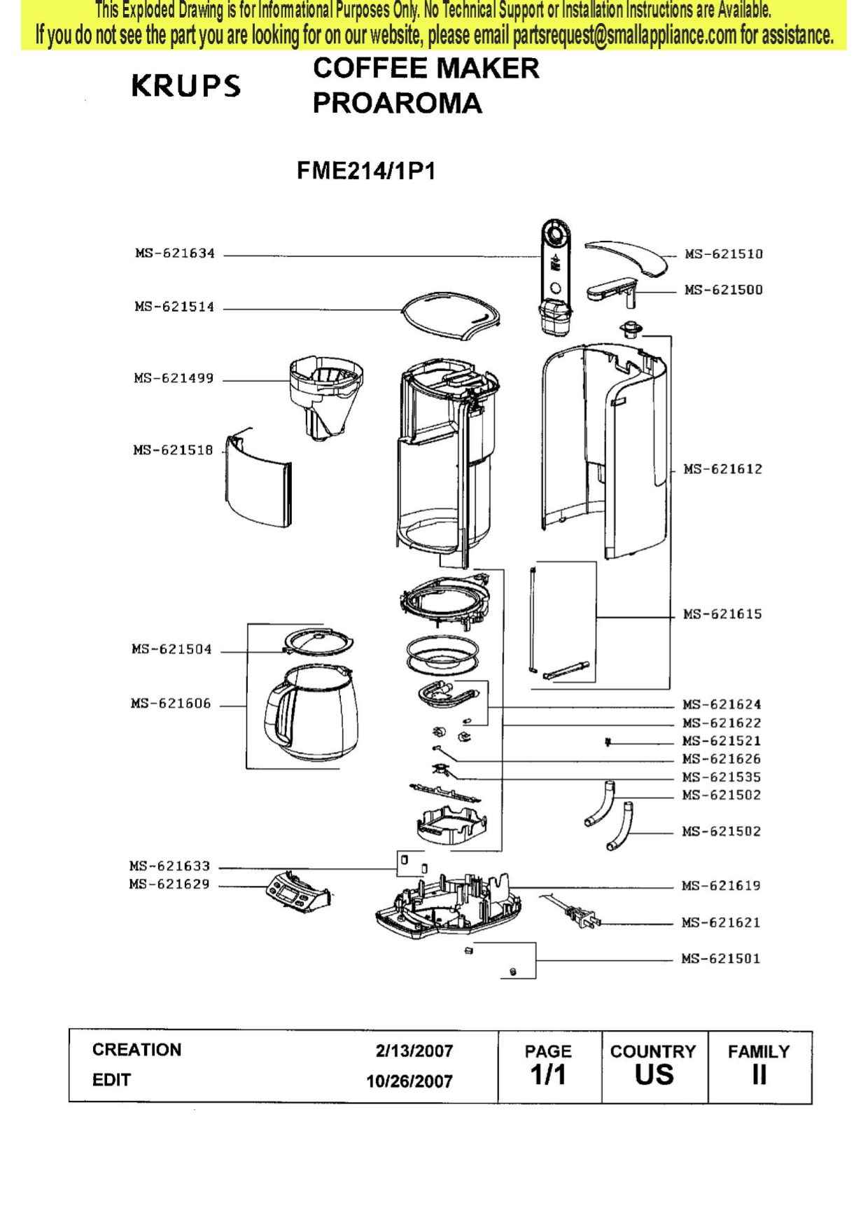 PDF manual for Krups Coffee Maker FME2