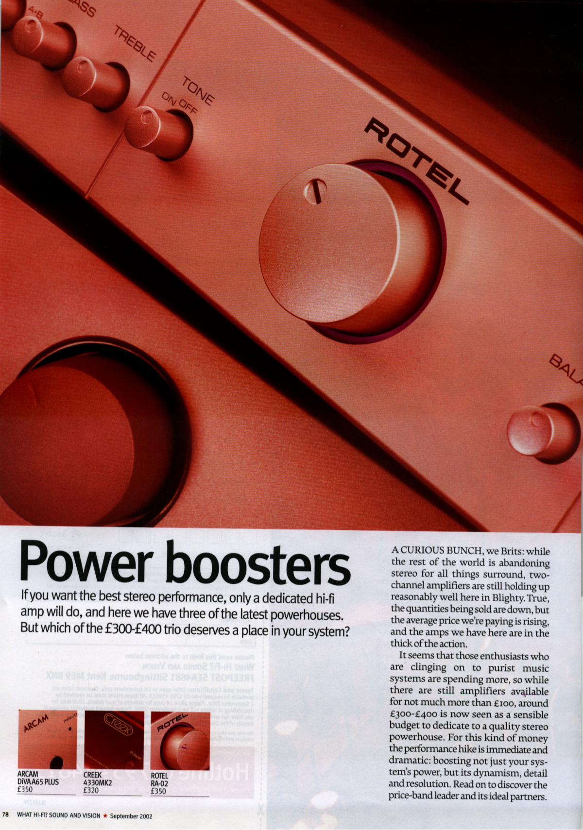 pdf for Rotel Amp RA-02 manual