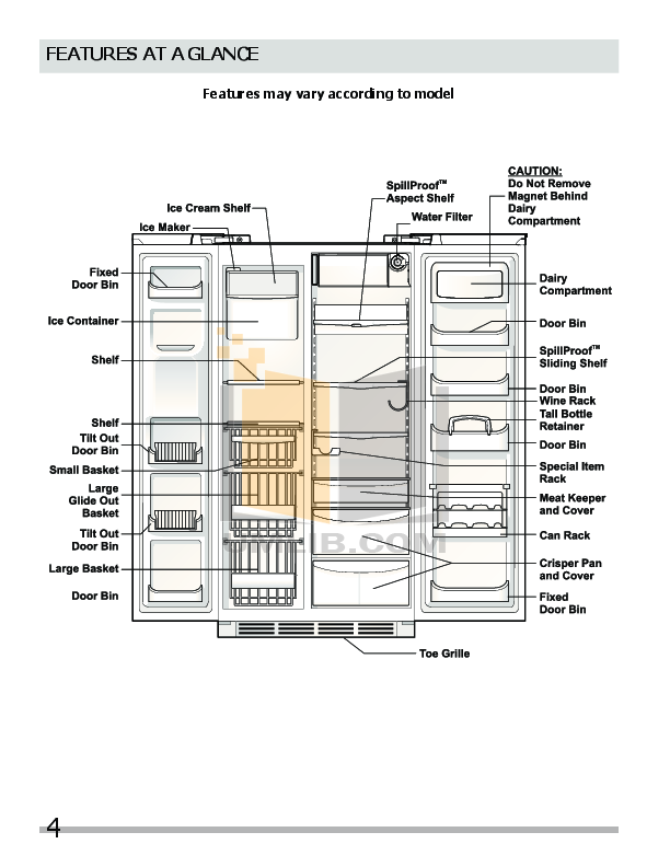 Frigidaire Refrigerator Owners Manual