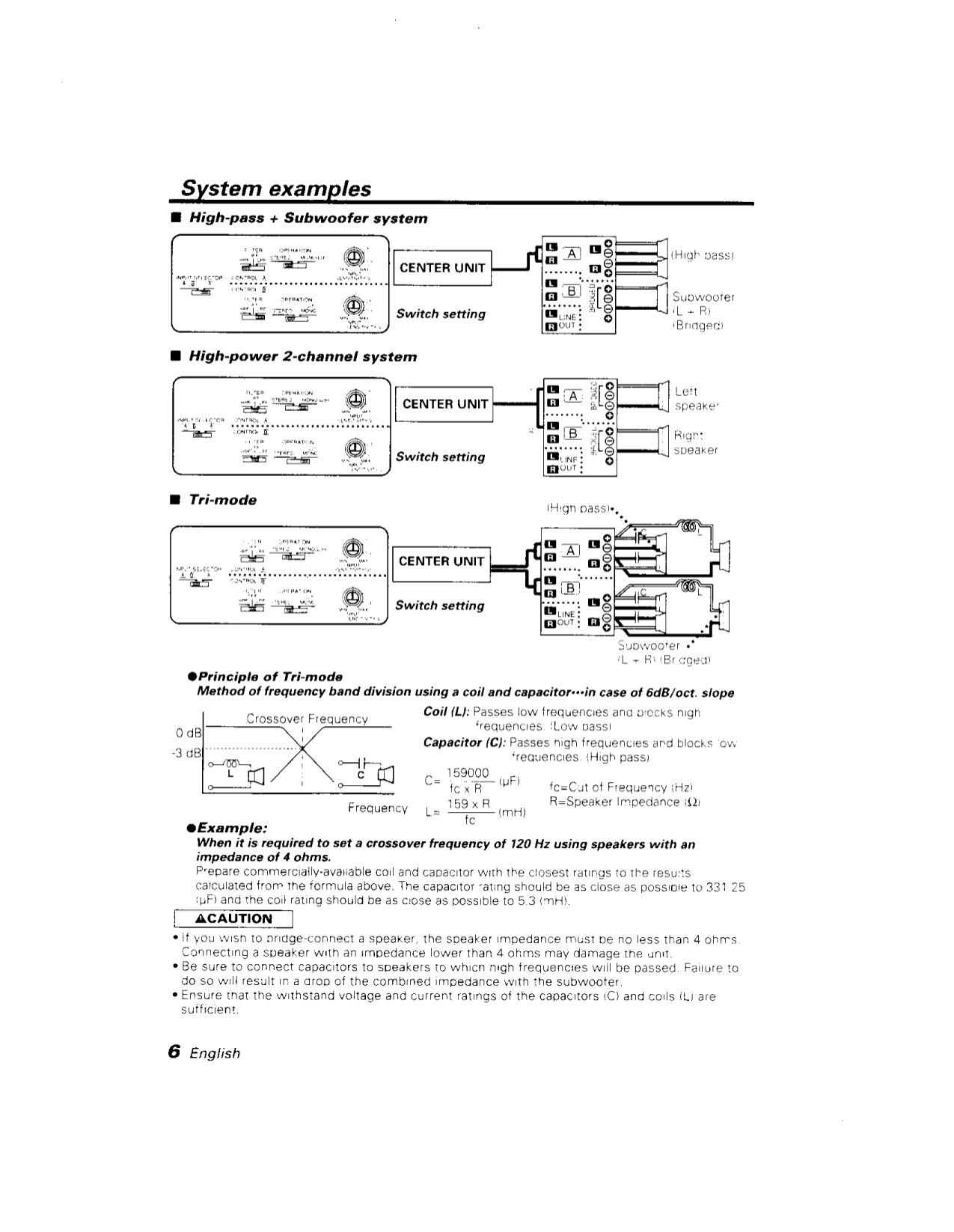 PDF manual for Kenwood Car Amplifier KAC-648S