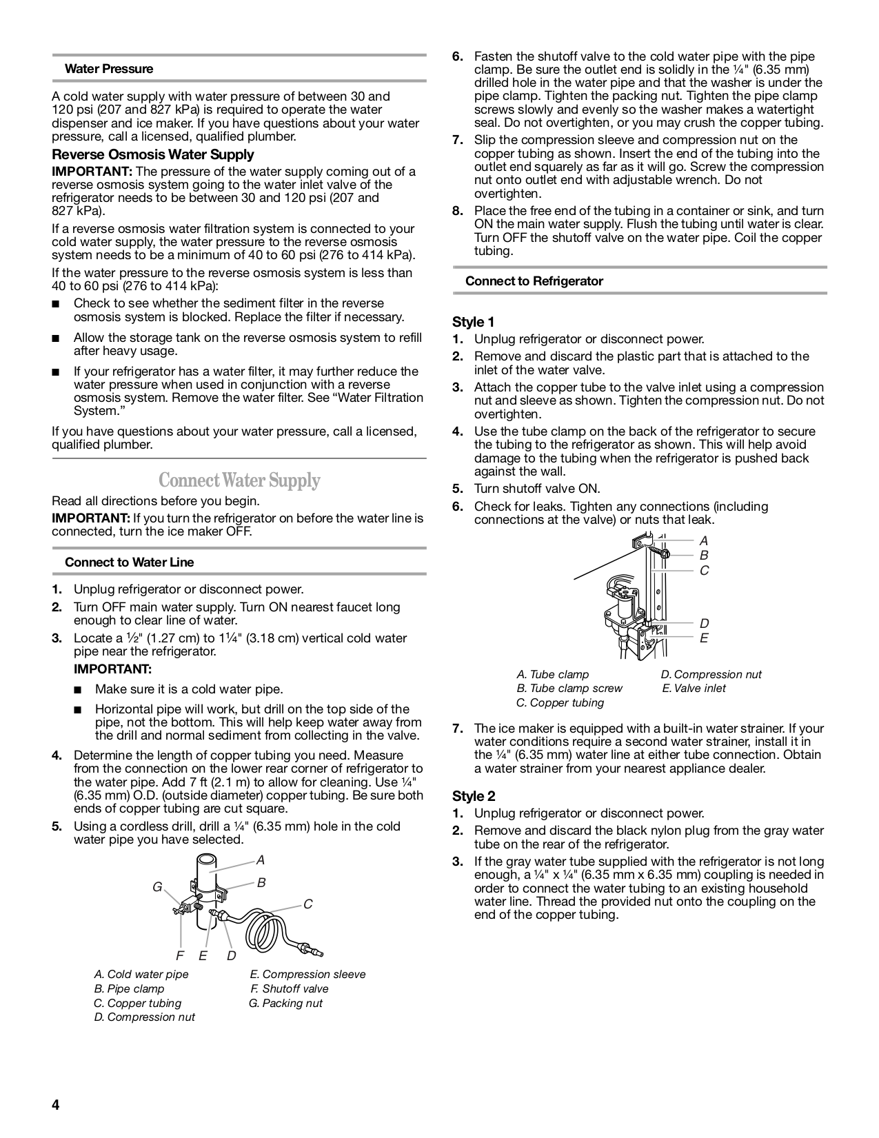 PDF manual for Whirlpool Refrigerator ED2GVEXVD