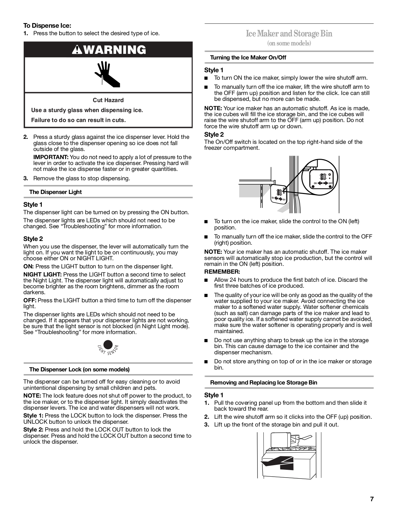 PDF manual for Whirlpool Refrigerator ED2GVEXVD