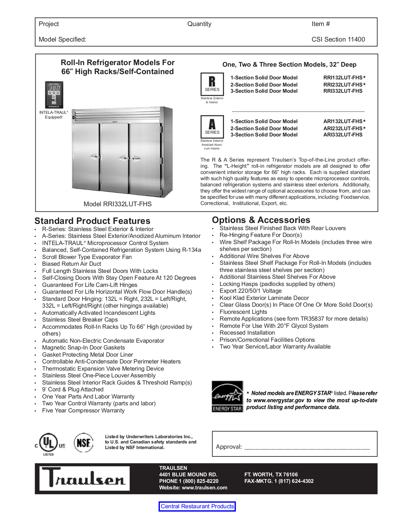 Download free pdf for Traulsen ARI232LUT-FHS Refrigerator manual