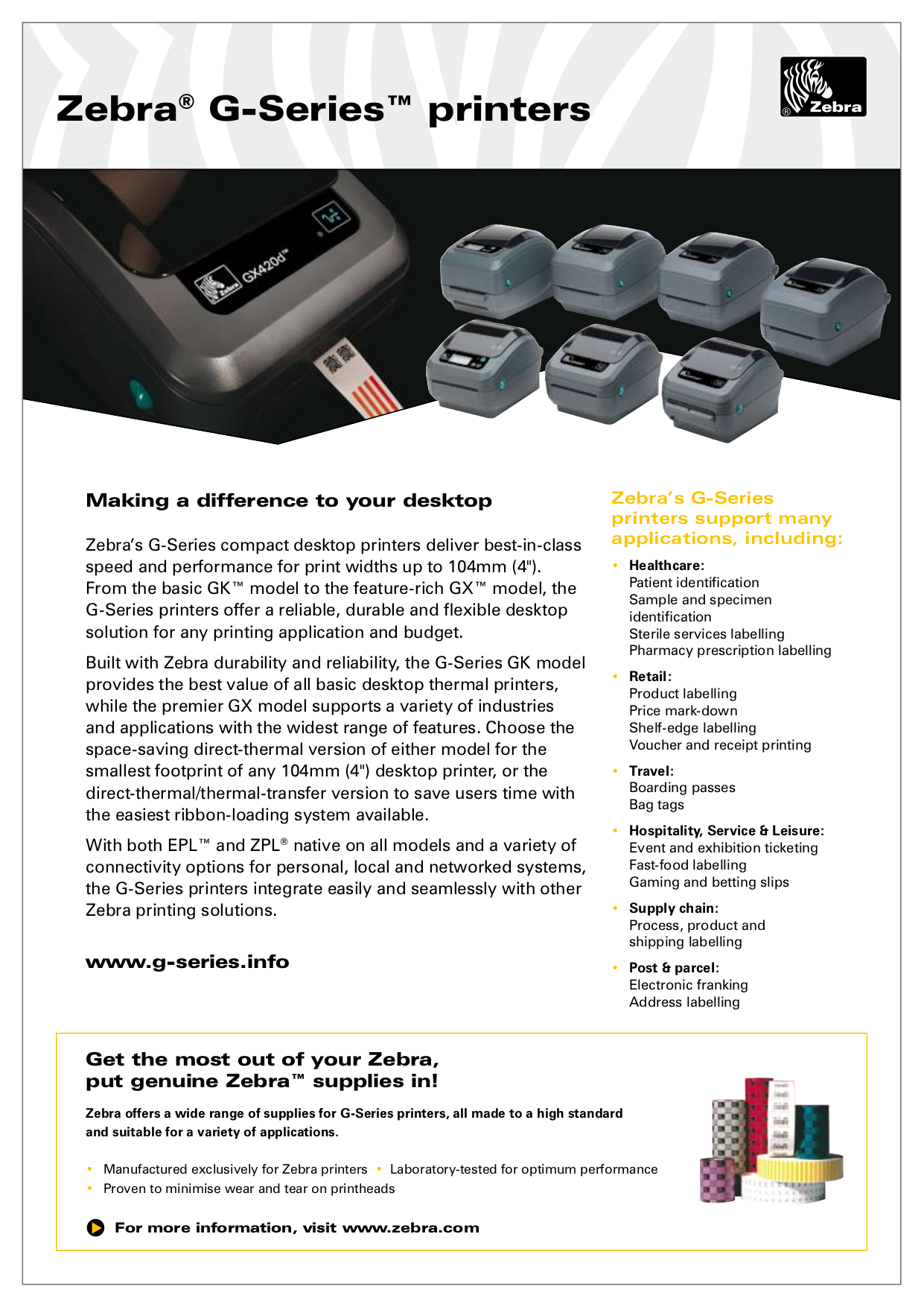 Download free pdf for Zebra GX420d Printer manual