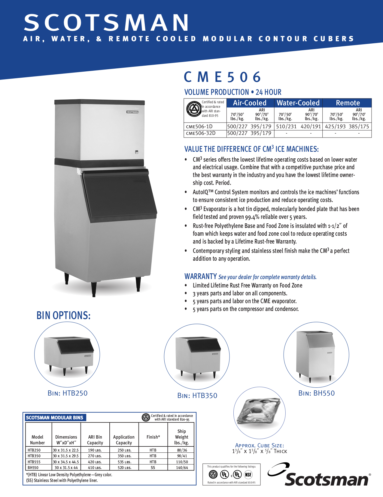 Download free pdf for Scotsman CME506 Ice Machine Other manual