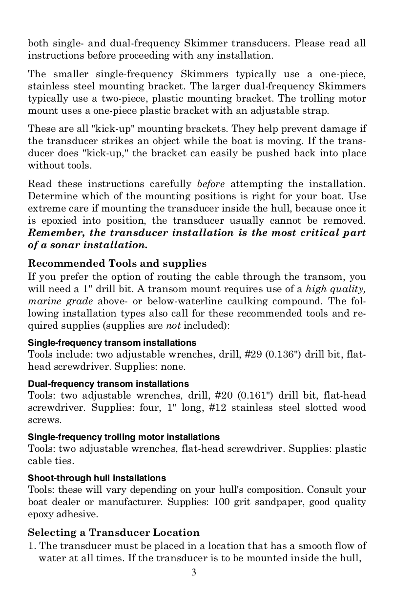 PDF manual for Lowrance Other X51 Sonar