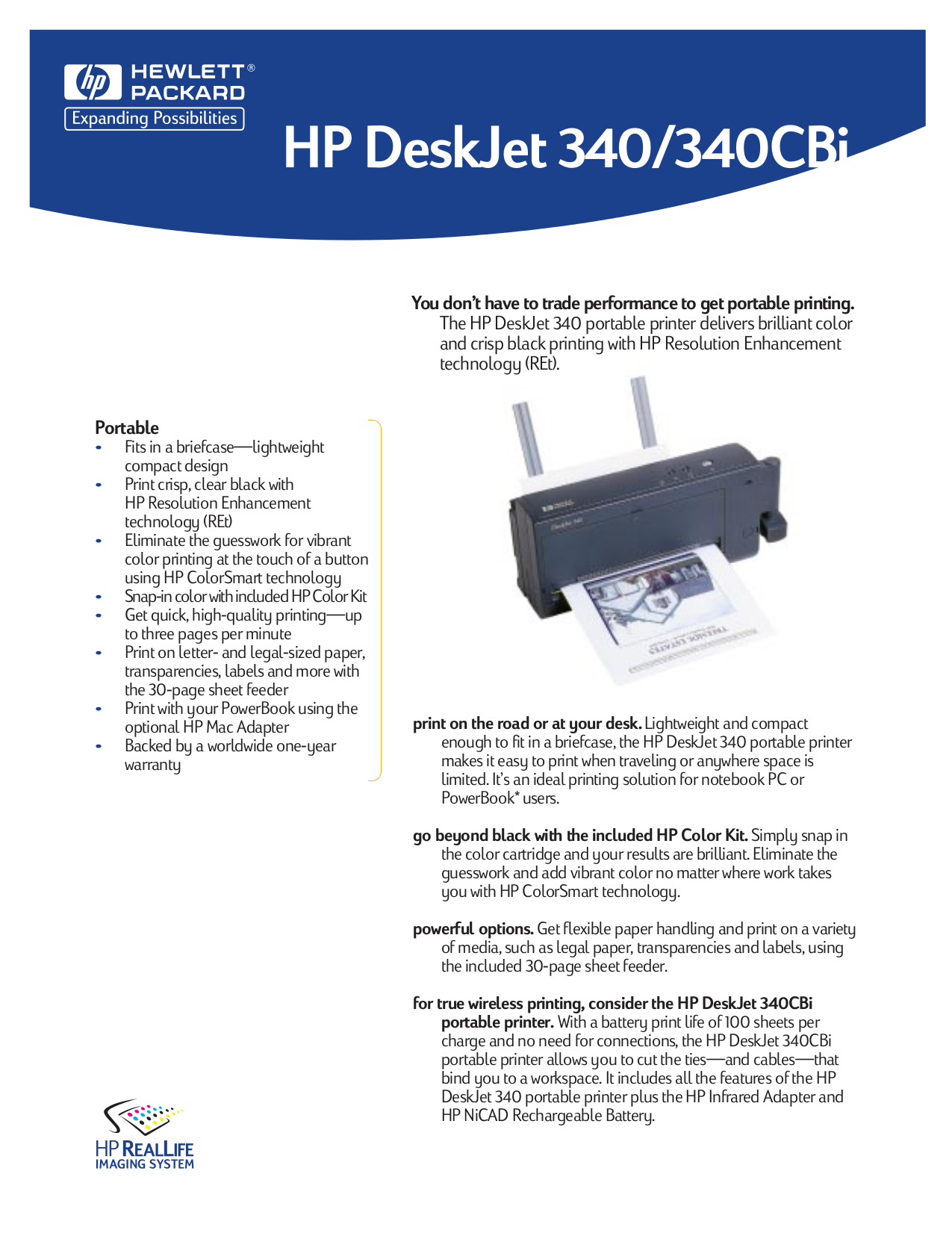 Download free pdf for HP Deskjet 340 Printer manual