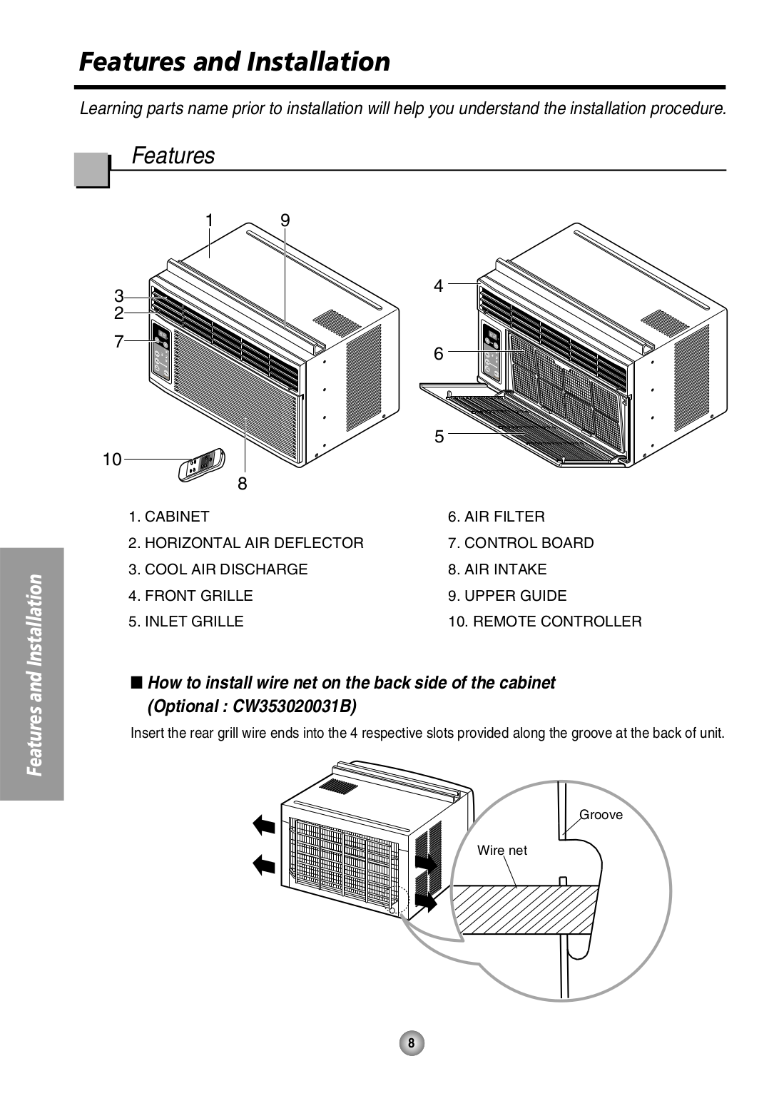 PDF manual for Panasonic Air Conditioner CWXC55HU