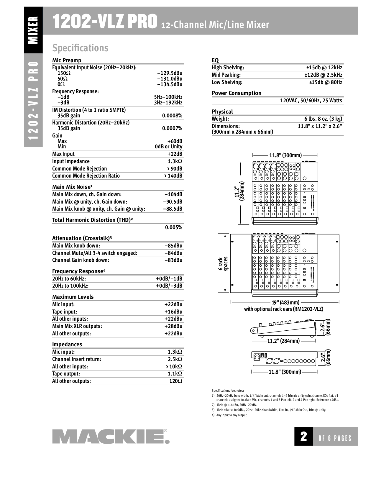 PDF manual for Mackie Other 1202 VLZ Line Mixer