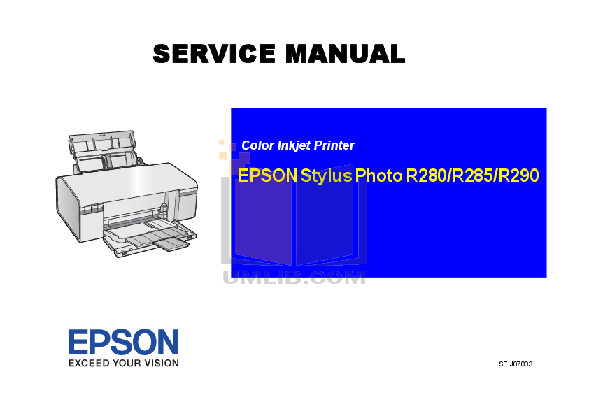 Download Free Pdf For Epson Stylus Photo R280 Printer Manual 7082