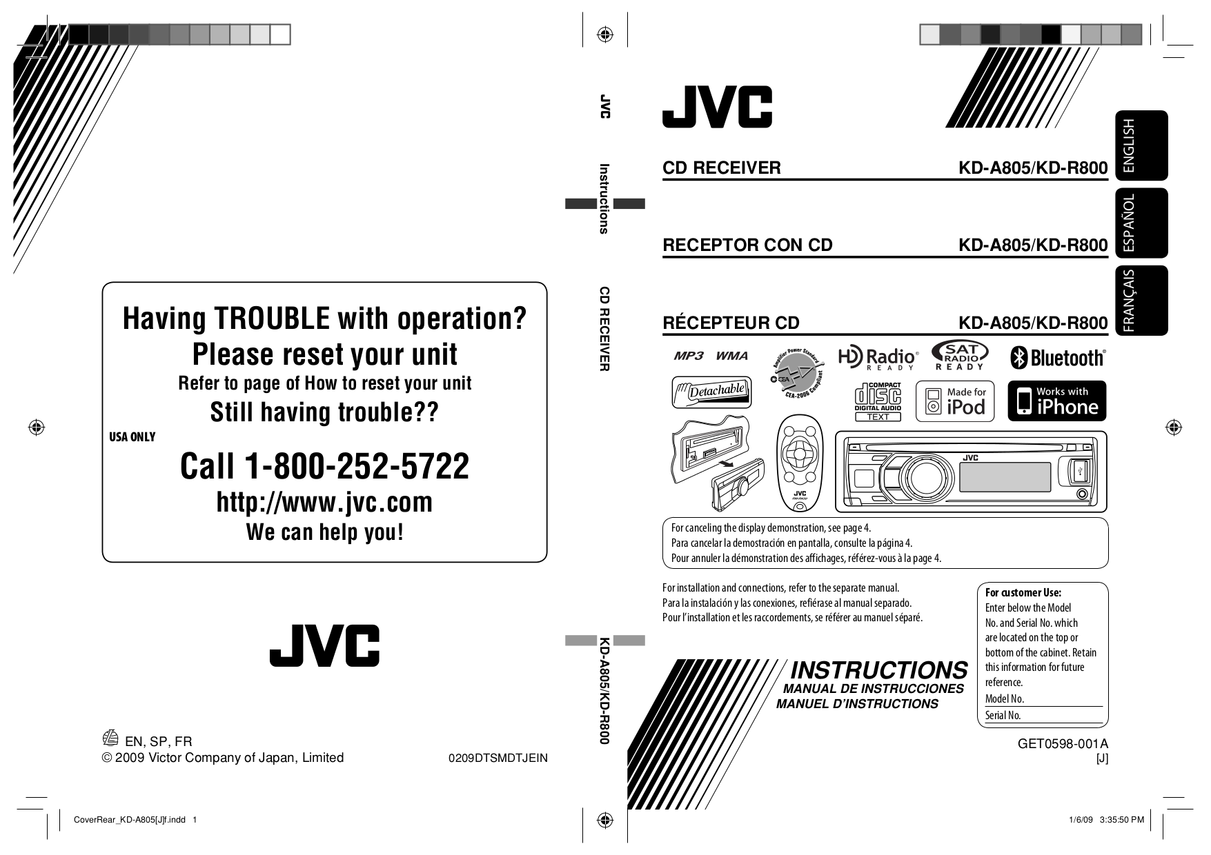PDF manual for JVC CD Player CHX1500