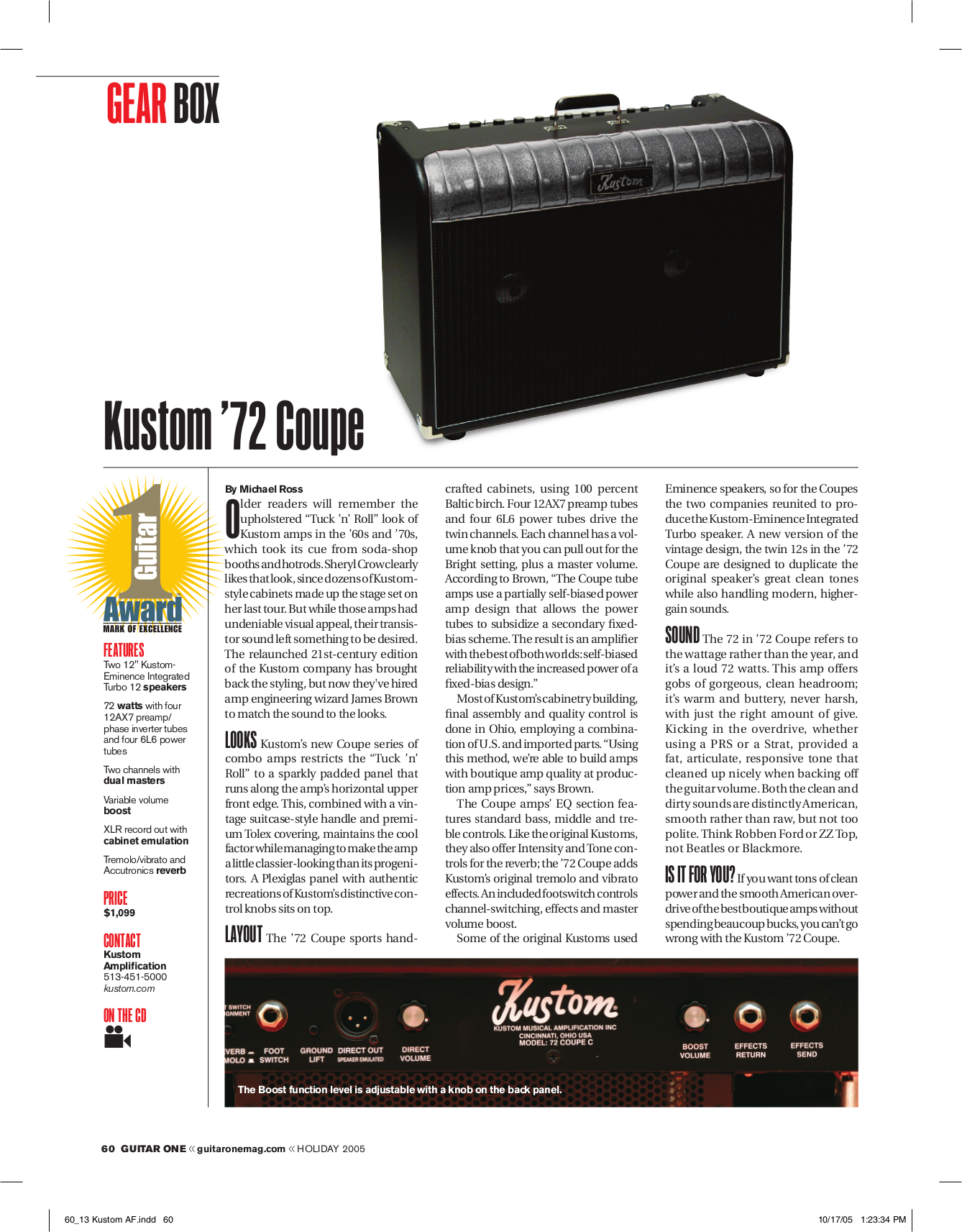Download free pdf for Kustom 72 Coupe Amp manual