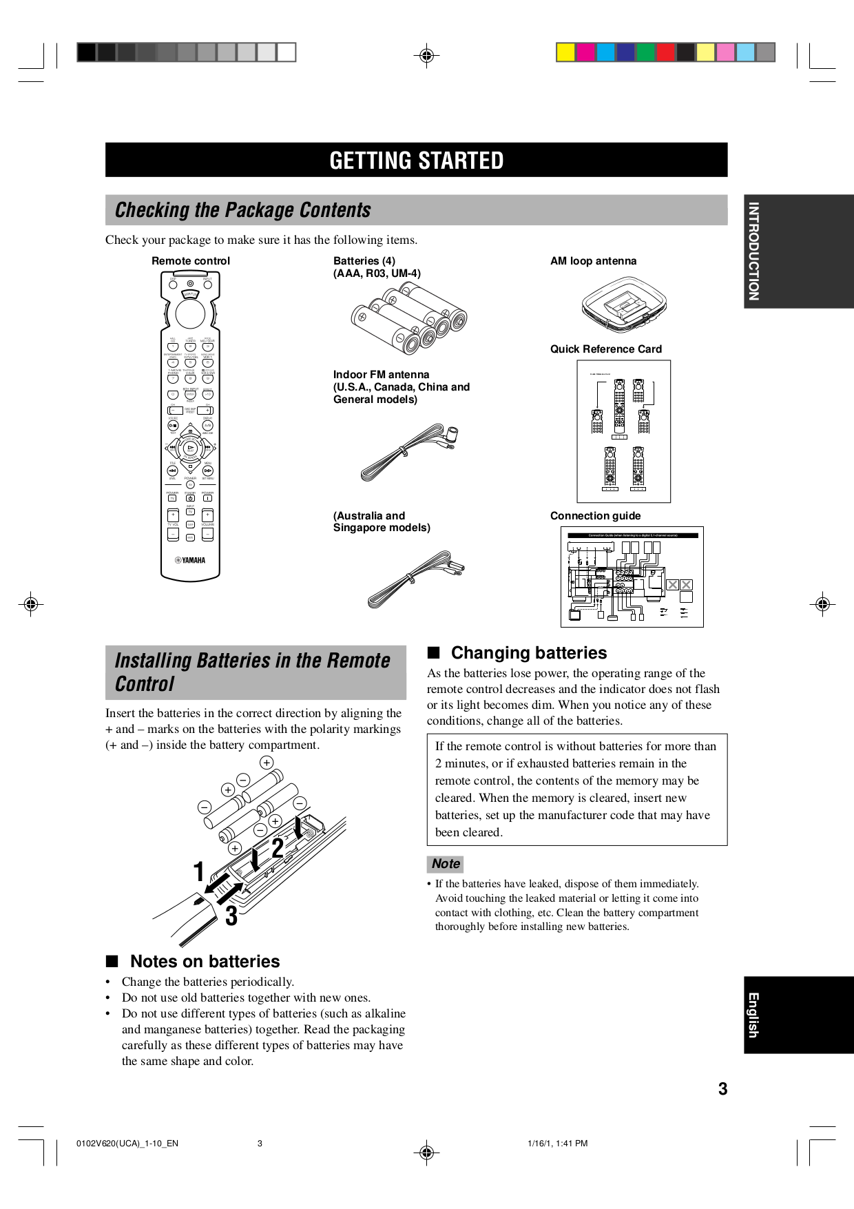 PDF manual for Yamaha Receiver HTR5460