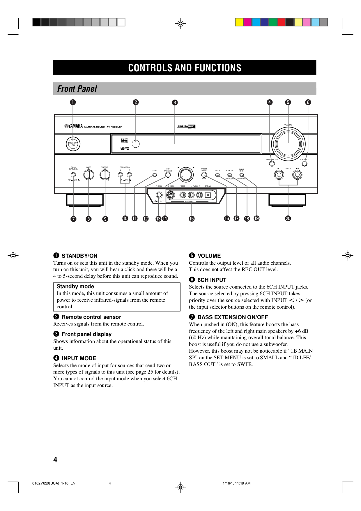 PDF manual for Yamaha Receiver HTR5460