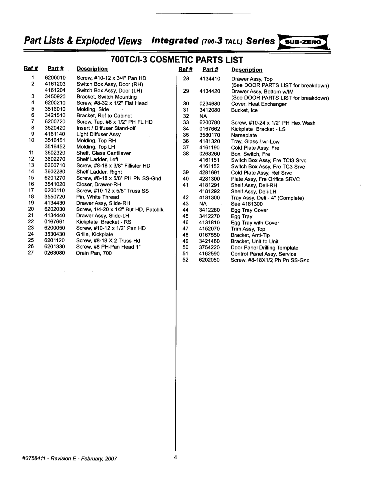 PDF manual for Wolf Refrigerator Sub-Zero 736TC