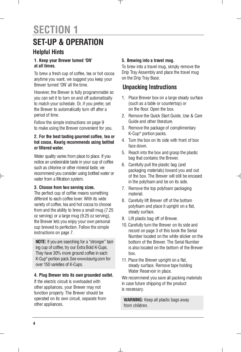 PDF manual for Keurig Coffee Maker B50