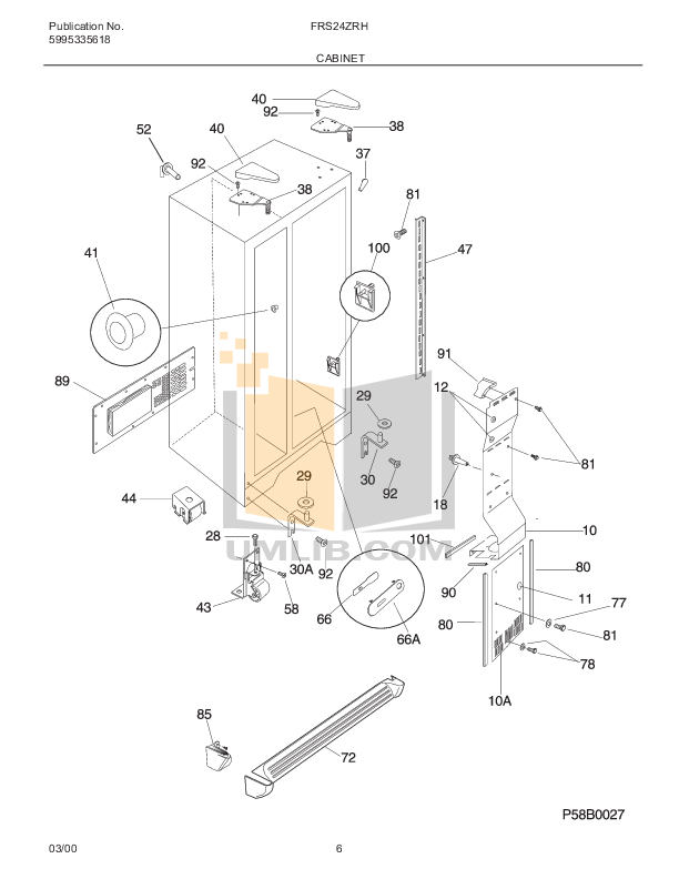 PDF manual for Frigidaire Refrigerator FRS20QRC