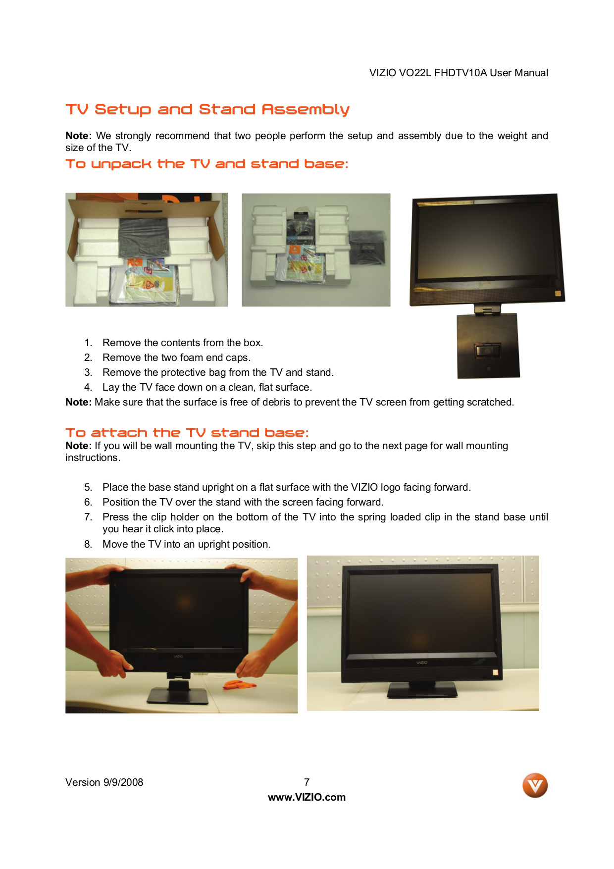 PDF manual for Vizio TV M420NV
