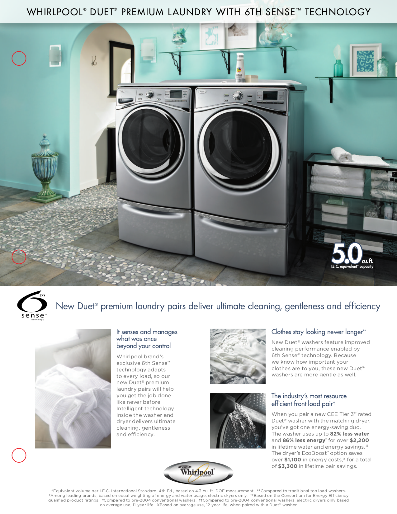 Download free pdf for Whirlpool Duet Steam WED94HEX Dryer manual