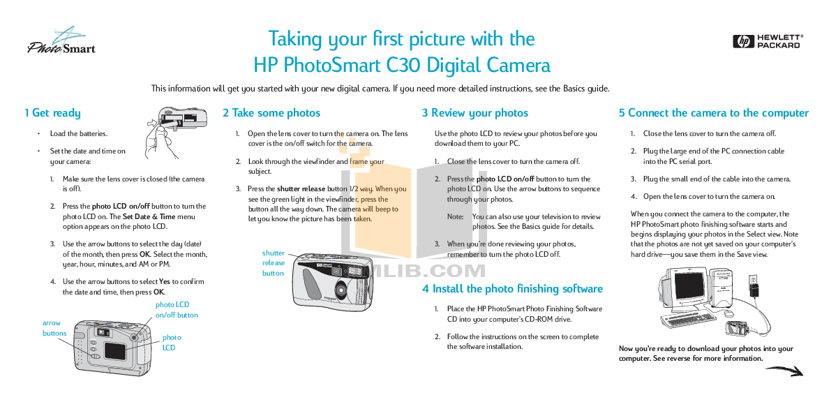 pdf for HP Digital Camera Photosmart c30 manual