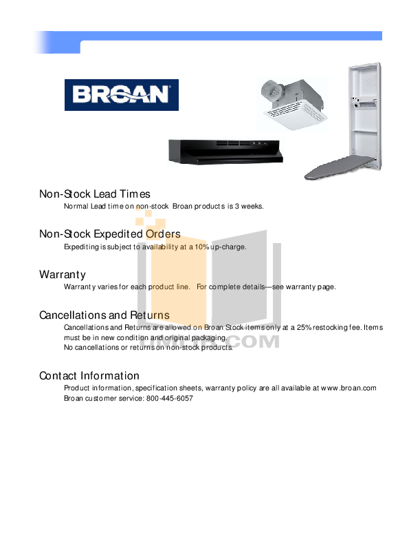 Download free pdf for BroanNuTone AVD40N Ironing Centers Other manual