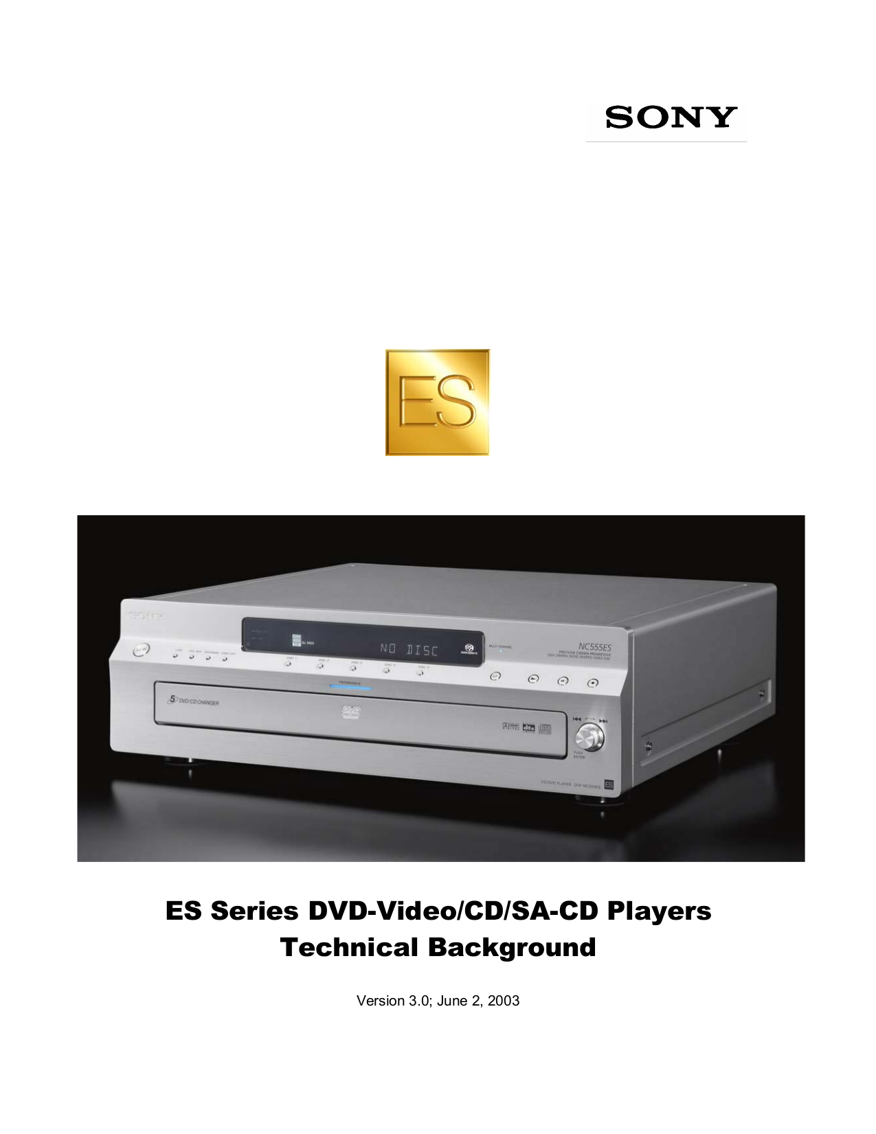 Download free pdf for Sony DVP-S7000 DVD Players manual