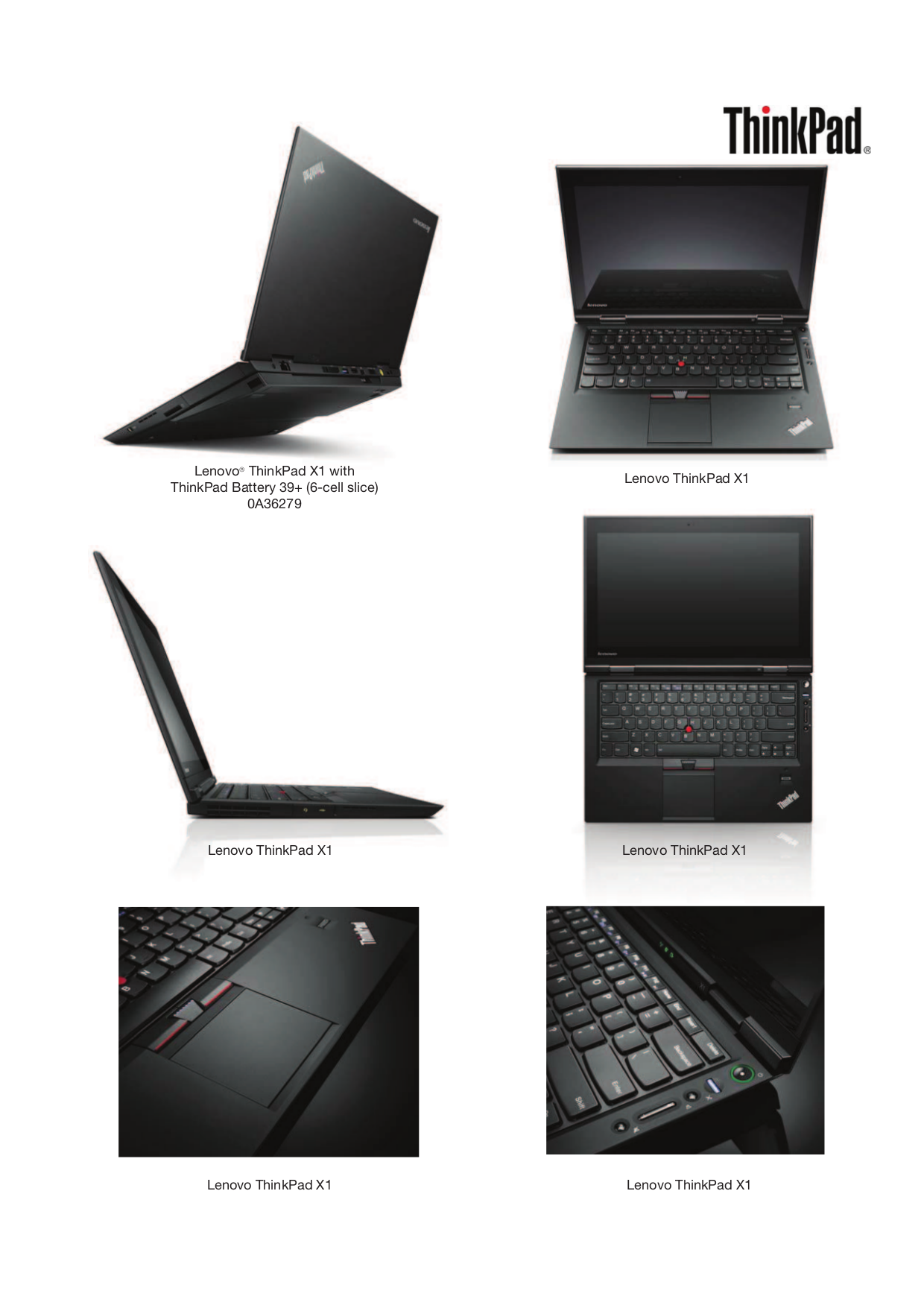 Download free pdf for Lenovo ThinkPad X1 1291 Laptop manual