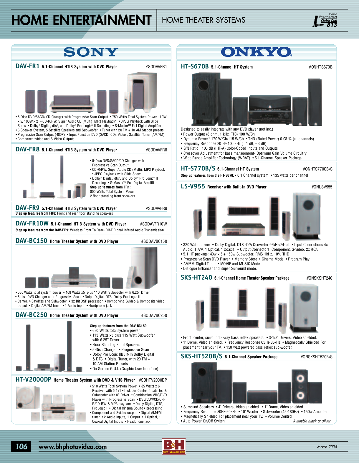 PDF manual for Sony Home Theater DAVFR8