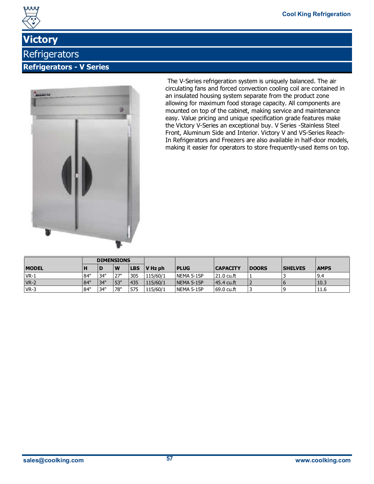 Download free pdf for Victory FS1DS7 Freezer manual