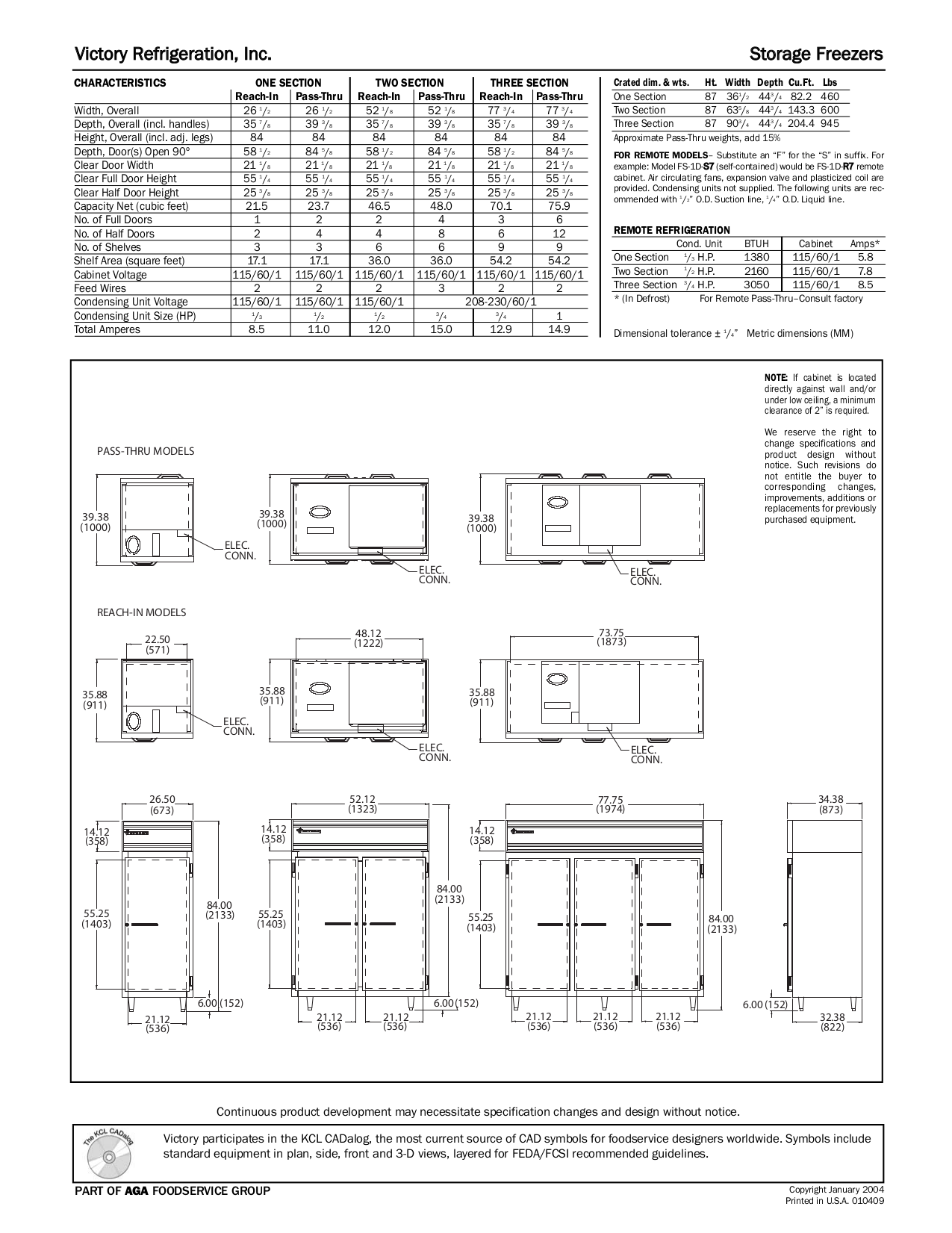 PDF manual for Victory Freezer FS1DS7