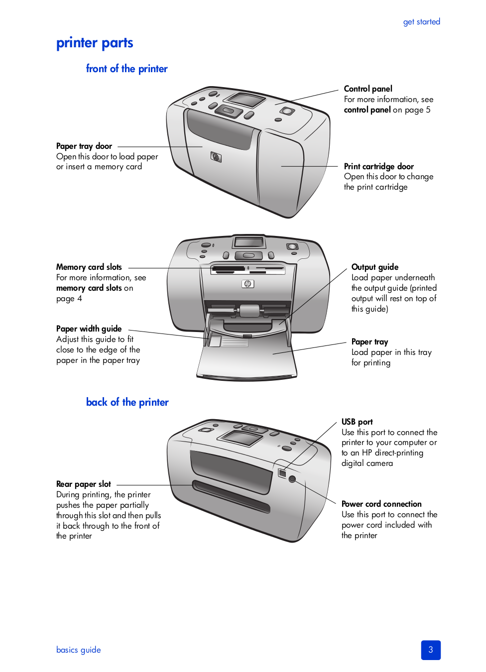 PDF manual for HP Printer Photosmart 245