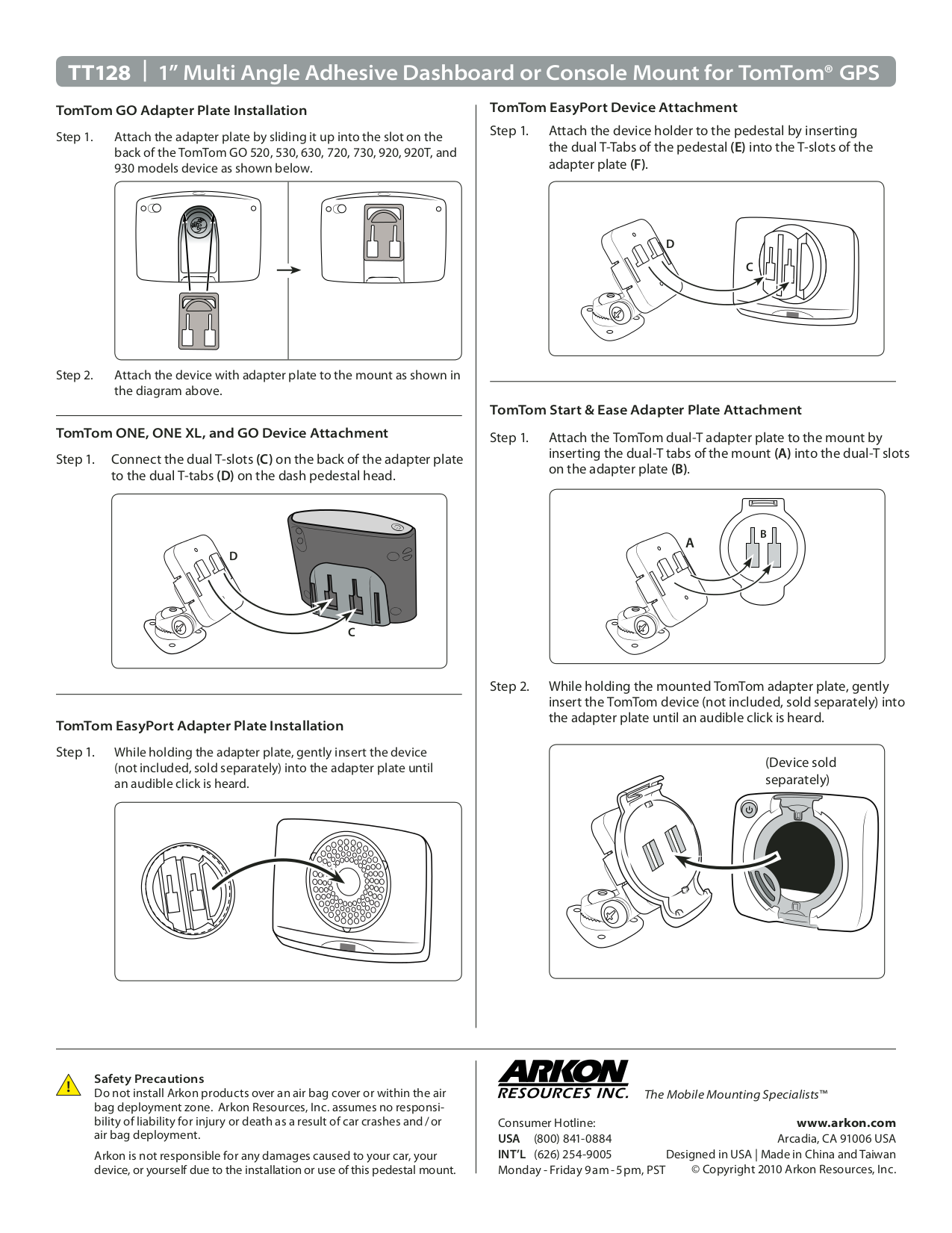 PDF manual for TomTom GPS Go 630