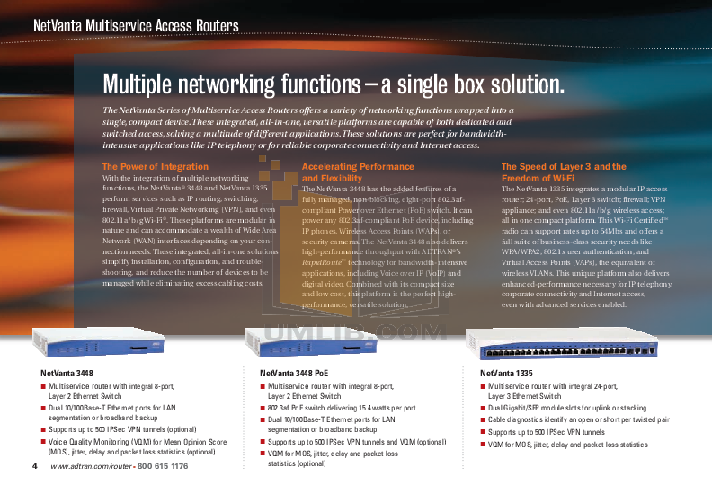 PDF manual for ADTRAN Router NetVanta 3430