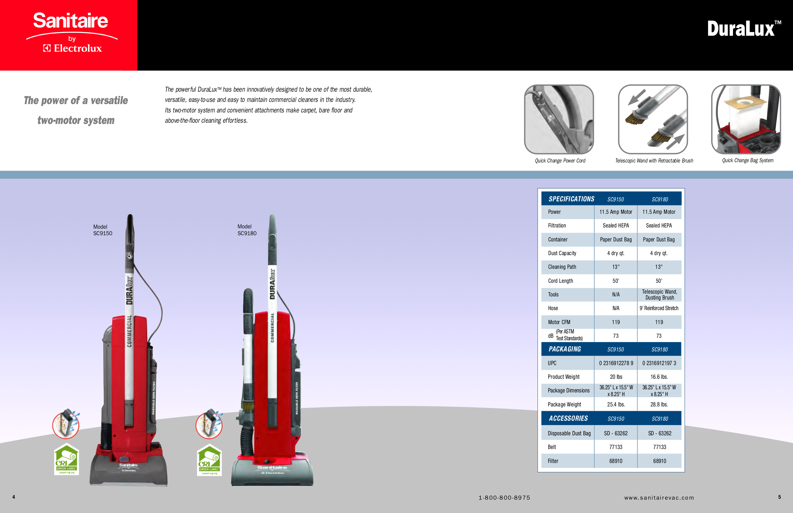 PDF manual for Sanitaire Vacuum Quick Kleen SC888