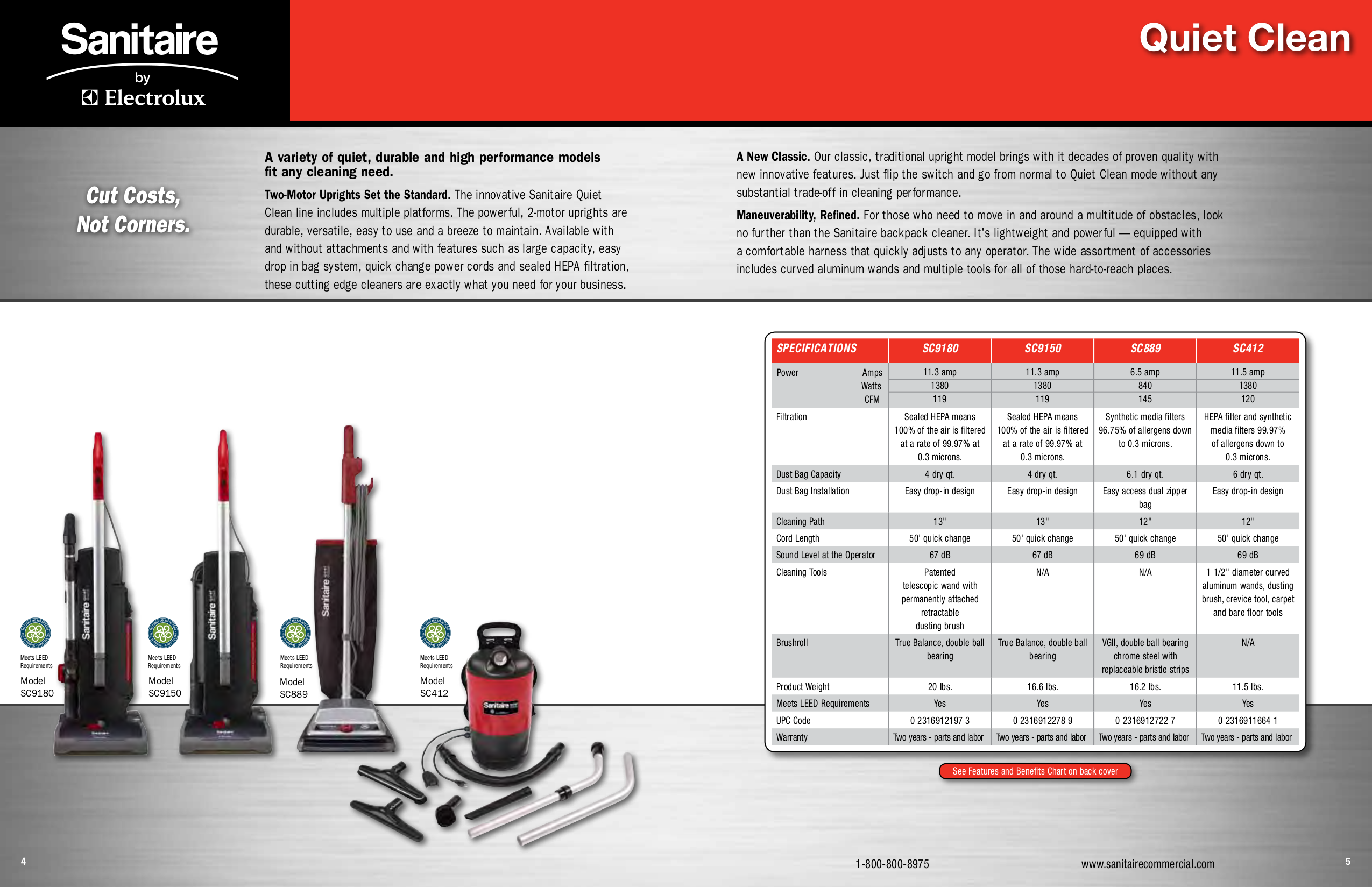 PDF manual for Sanitaire Vacuum Quick Kleen SC888