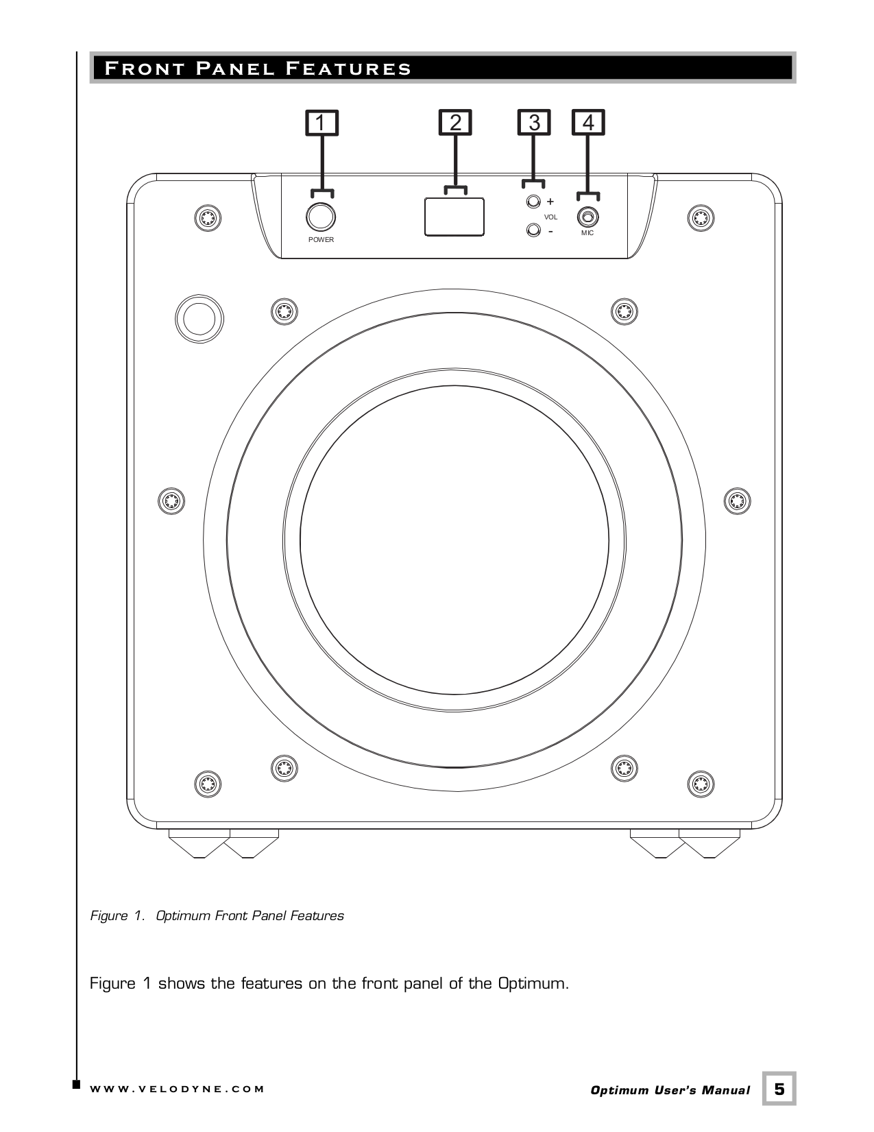 PDF manual for Velodyne Subwoofer CHT15