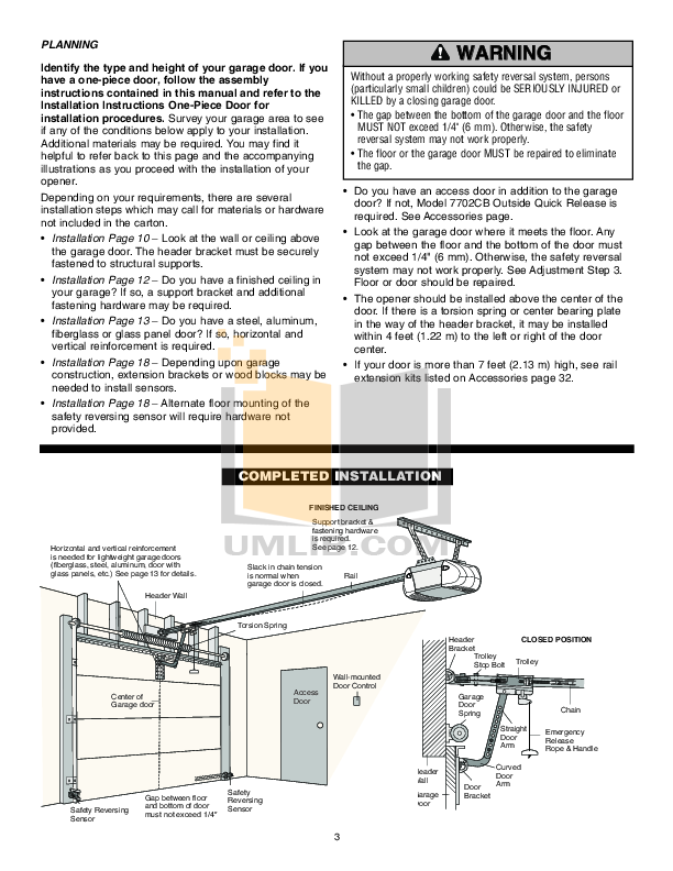 PDF manual for Chamberlain Other Power Drive PD612S Garage Door Openers