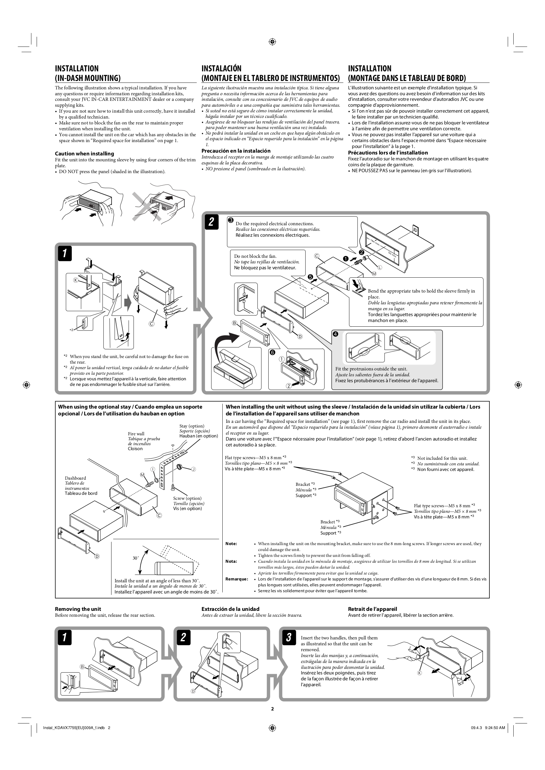PDF manual for JVC Car Video KVMR9010