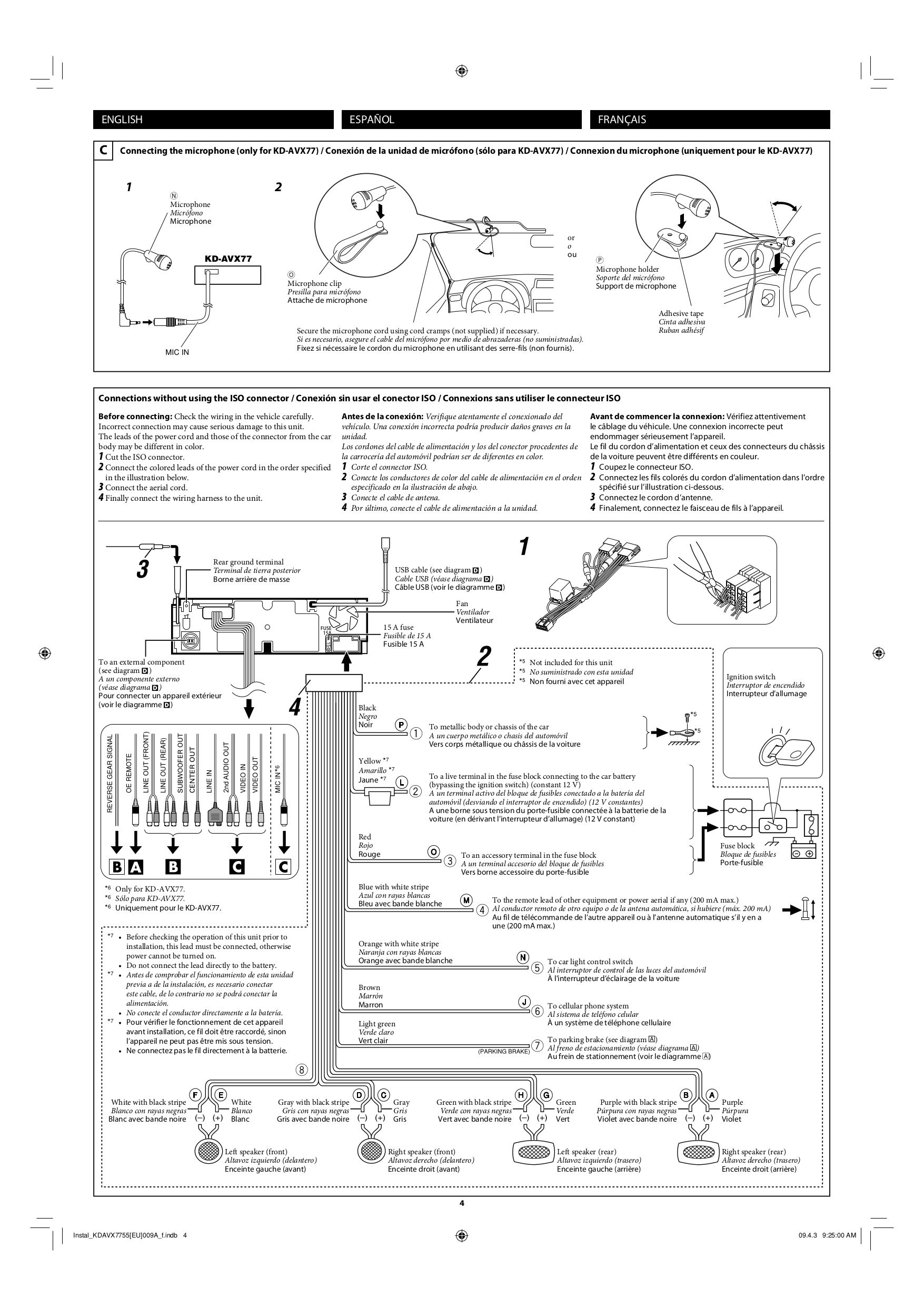 PDF manual for JVC Car Video KVMR9010