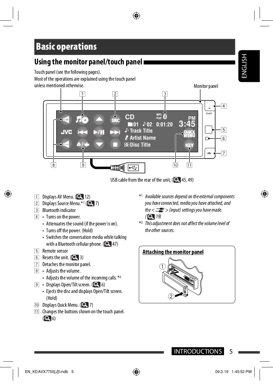 PDF manual for JVC Car Video KVMR9010