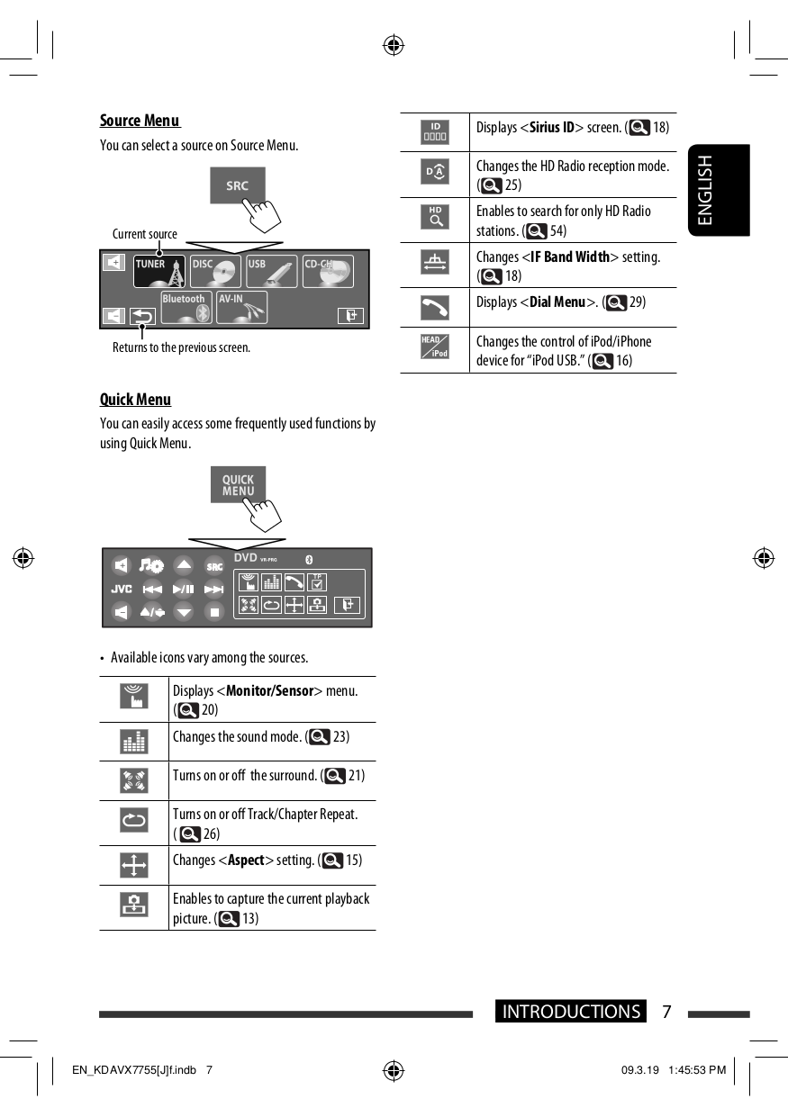 PDF manual for JVC Car Video KVMR9010