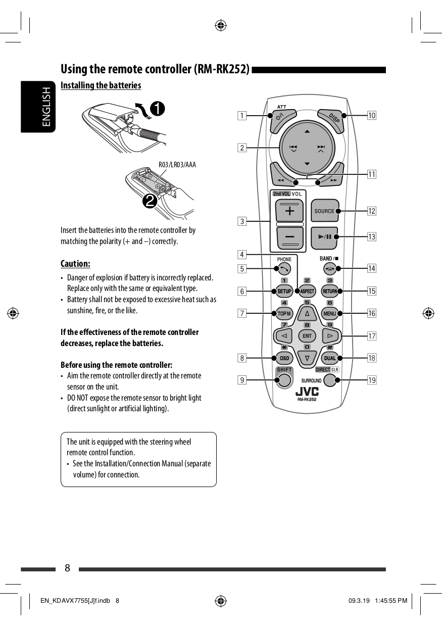 PDF manual for JVC Car Video KVMR9010